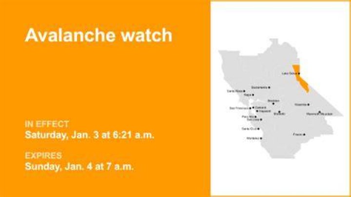 Avalanche Watch Issued in the Greater Lake Tahoe Area Starting Sunday | News