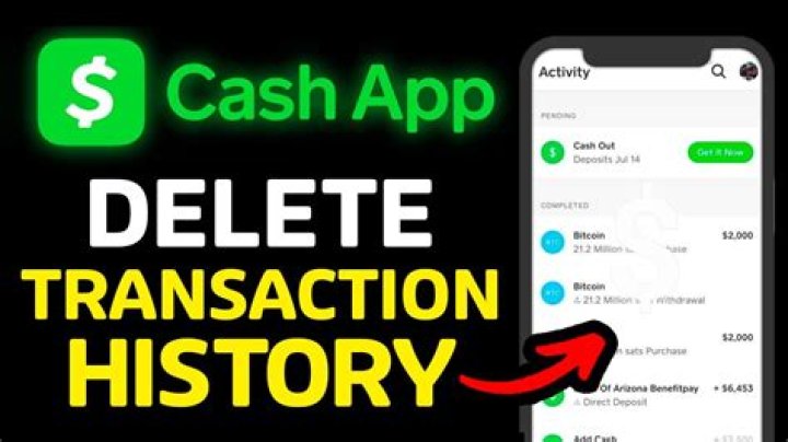 Can you delete transaction history on cash App?