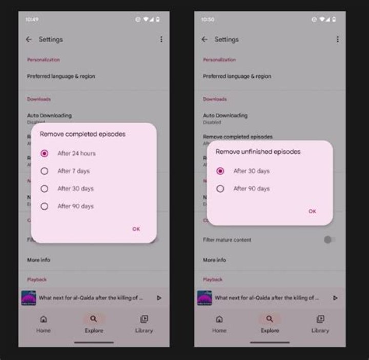 Google Podcast App Settings and Features?
