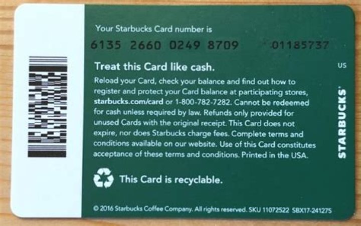 How do I transfer my Starbucks card to another account?