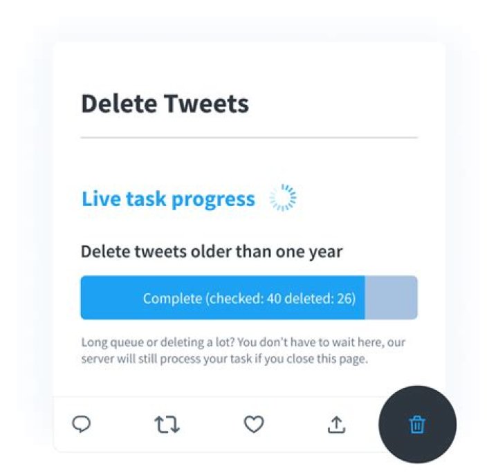 how do you delete tweets by year?