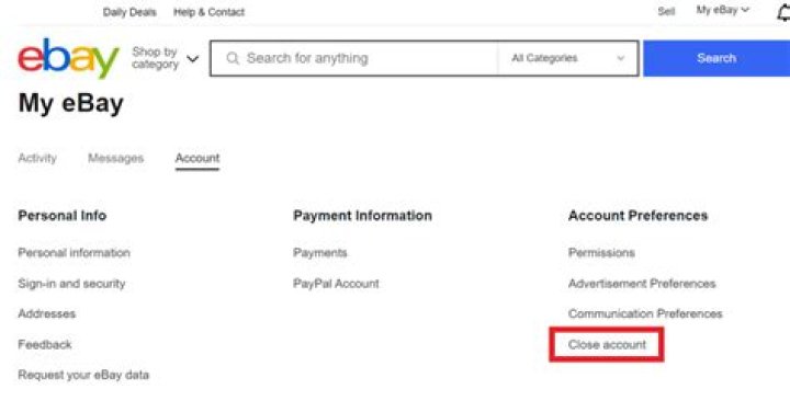 How long does it take to delete eBay account?