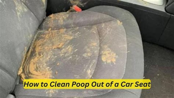 how to clean poop off car seat?