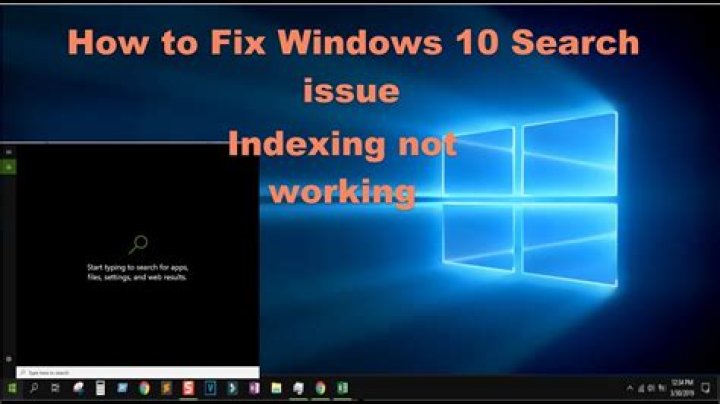 how to fix windows 10 search issues by rebuilding index?