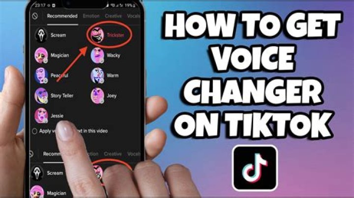 how to get voice changer on tiktok?