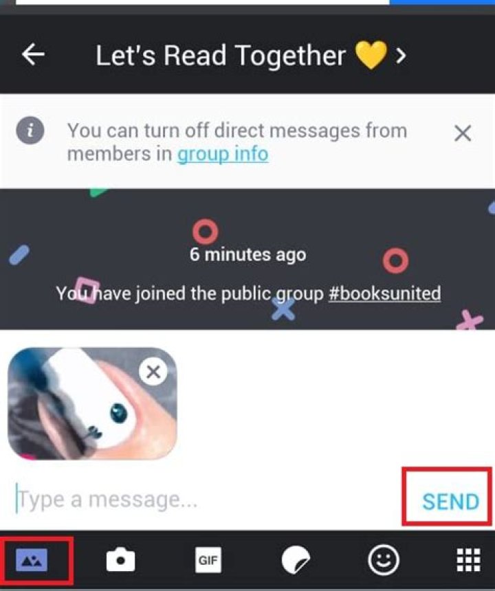 how to send your own gifs on kik android?