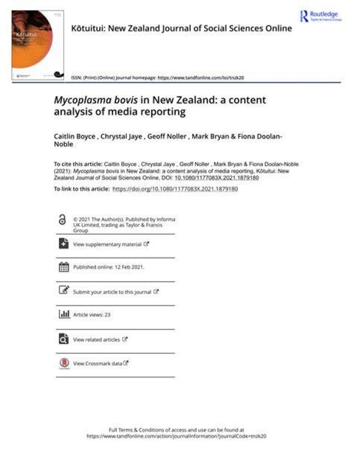 New Zealand on track to eradicate Mycoplasma bovis three years since first case