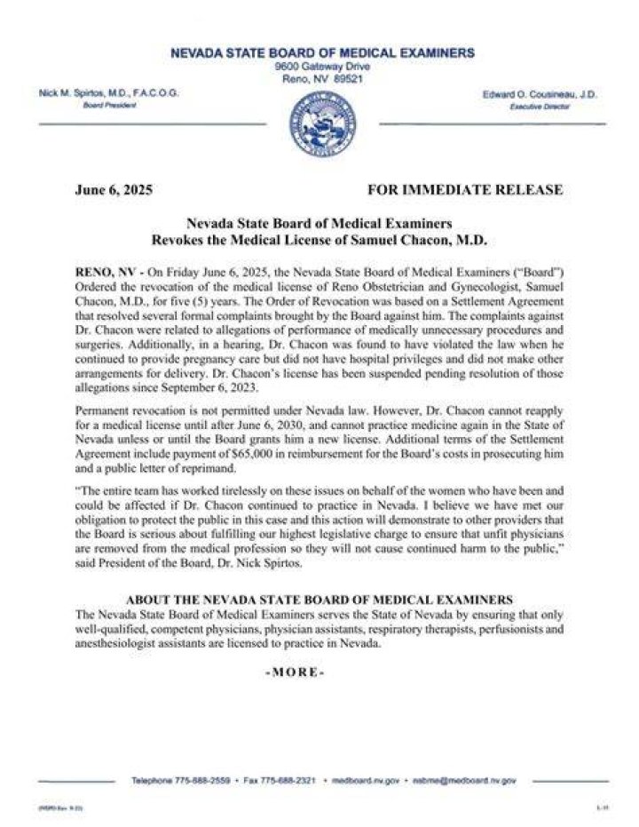 Reno Doctor Accused of Malpractice Claims He Was Following Protocol | Medicine