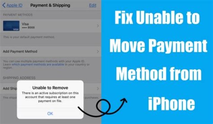 why cant i change my payment method on iphone?