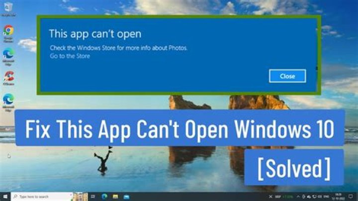 Windows 10: “This app can’t open” Fix?